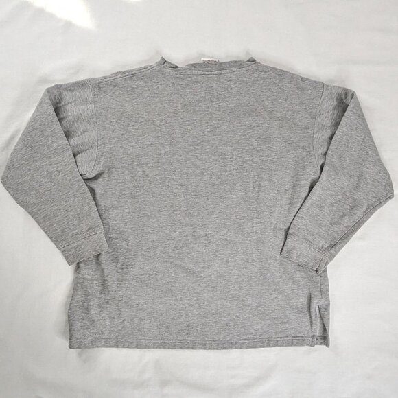 VTG Texas Longhorns Gray Orange Embroidered Crewneck Sweatshirt Side Slits - Picture 3 of 6